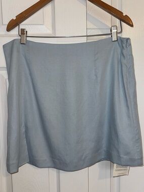 Djerf Avenue Pale Blue Mini Skirt XL Scandi Capsule Wardrobe Summer Basic